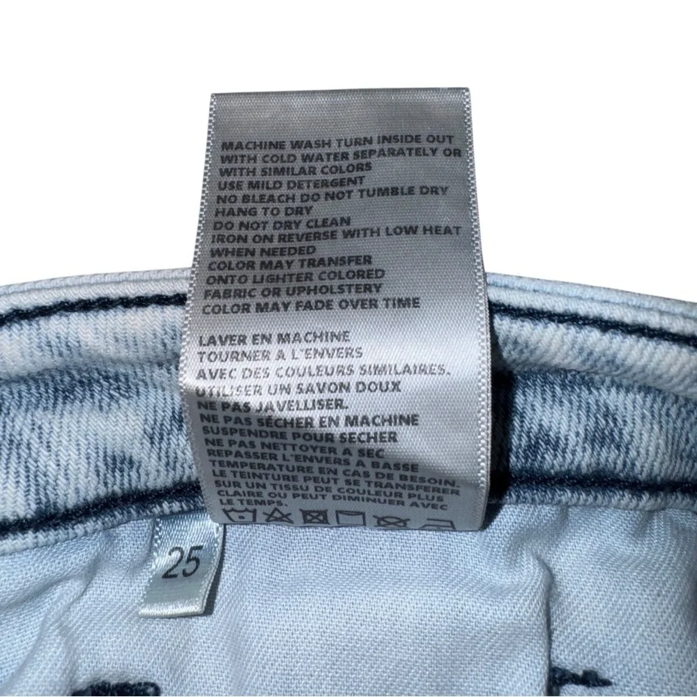 L'AGENCE High Line Skinny Jeans Calypso Distressed Destructed Acid Wash Size 25 - Picture 16 of 16